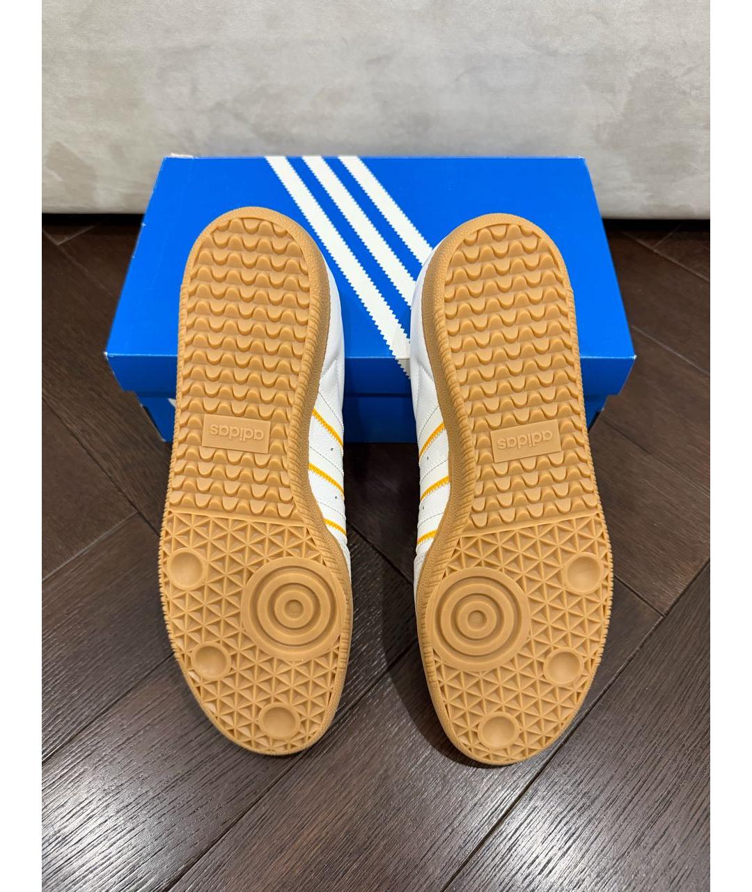 ADIDAS Белые кожаные низкие кроссовки / кеды, фото 7