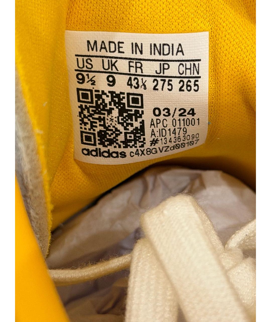 ADIDAS Белые кожаные низкие кроссовки / кеды, фото 4