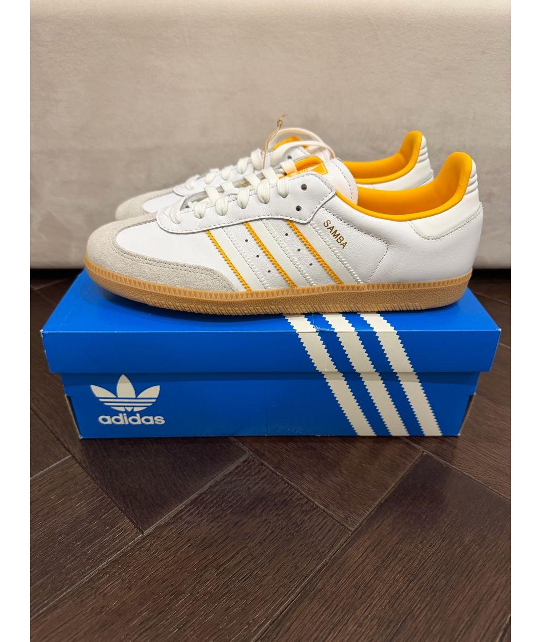 ADIDAS Белые кожаные низкие кроссовки / кеды, фото 9