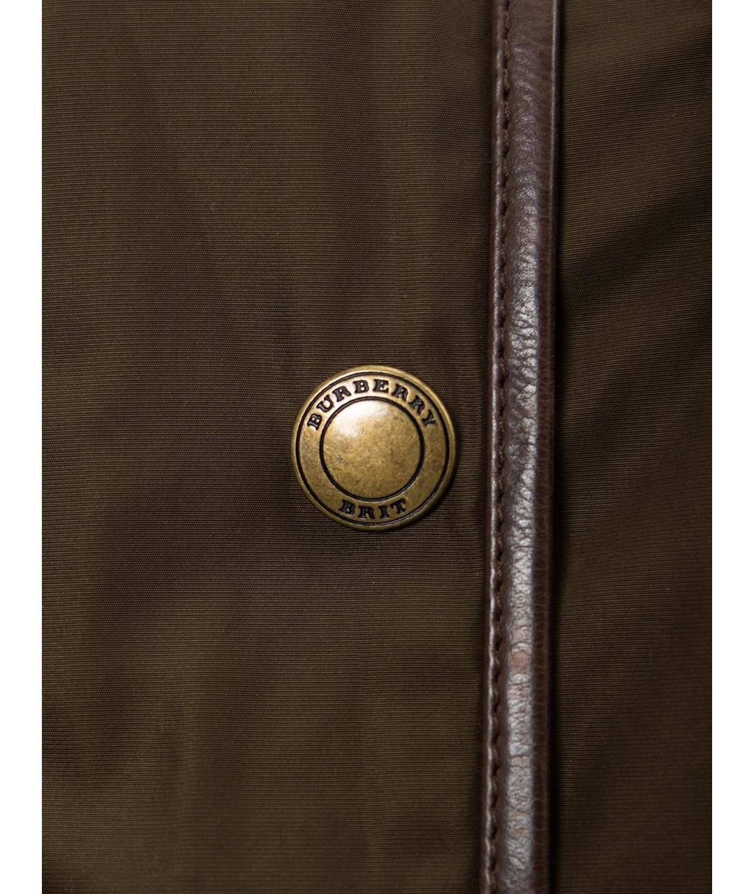BURBERRY Зеленая полиэстеровая парка, фото 3