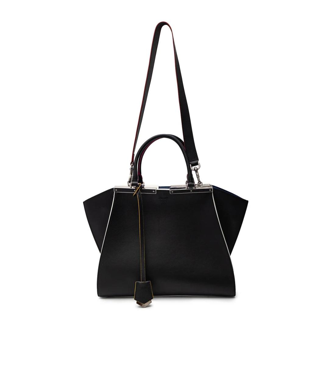 FENDI Черная кожаная сумка тоут, фото 4