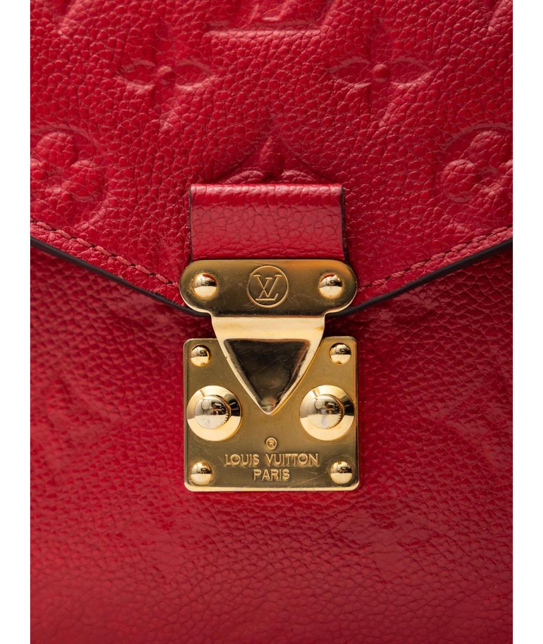 LOUIS VUITTON Красная кожаная сумка через плечо, фото 5