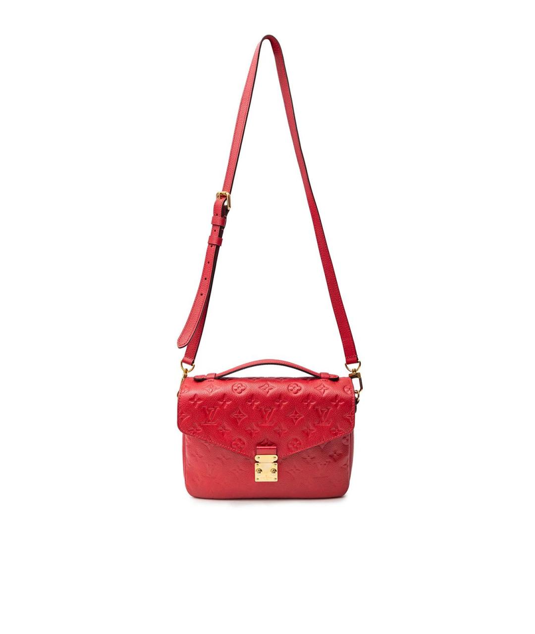 LOUIS VUITTON Красная кожаная сумка через плечо, фото 4