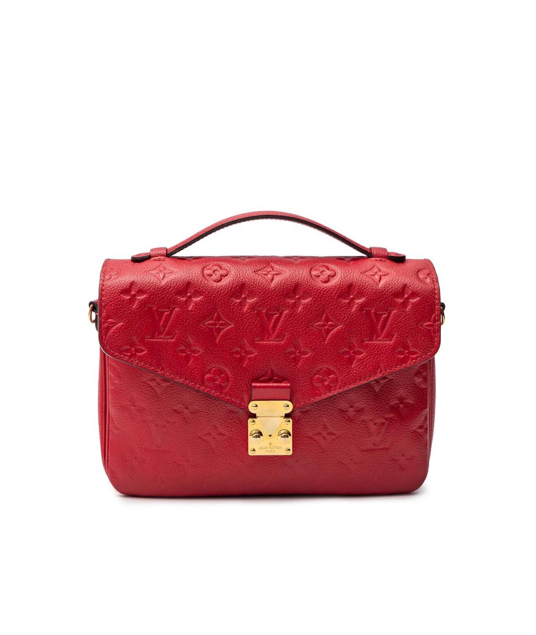 LOUIS VUITTON Красная кожаная сумка через плечо, фото 6