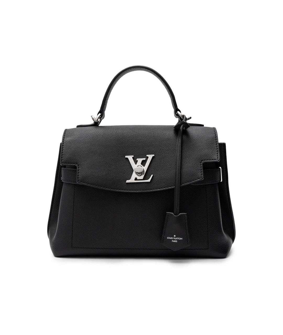LOUIS VUITTON Черная кожаная сумка с короткими ручками, фото 6