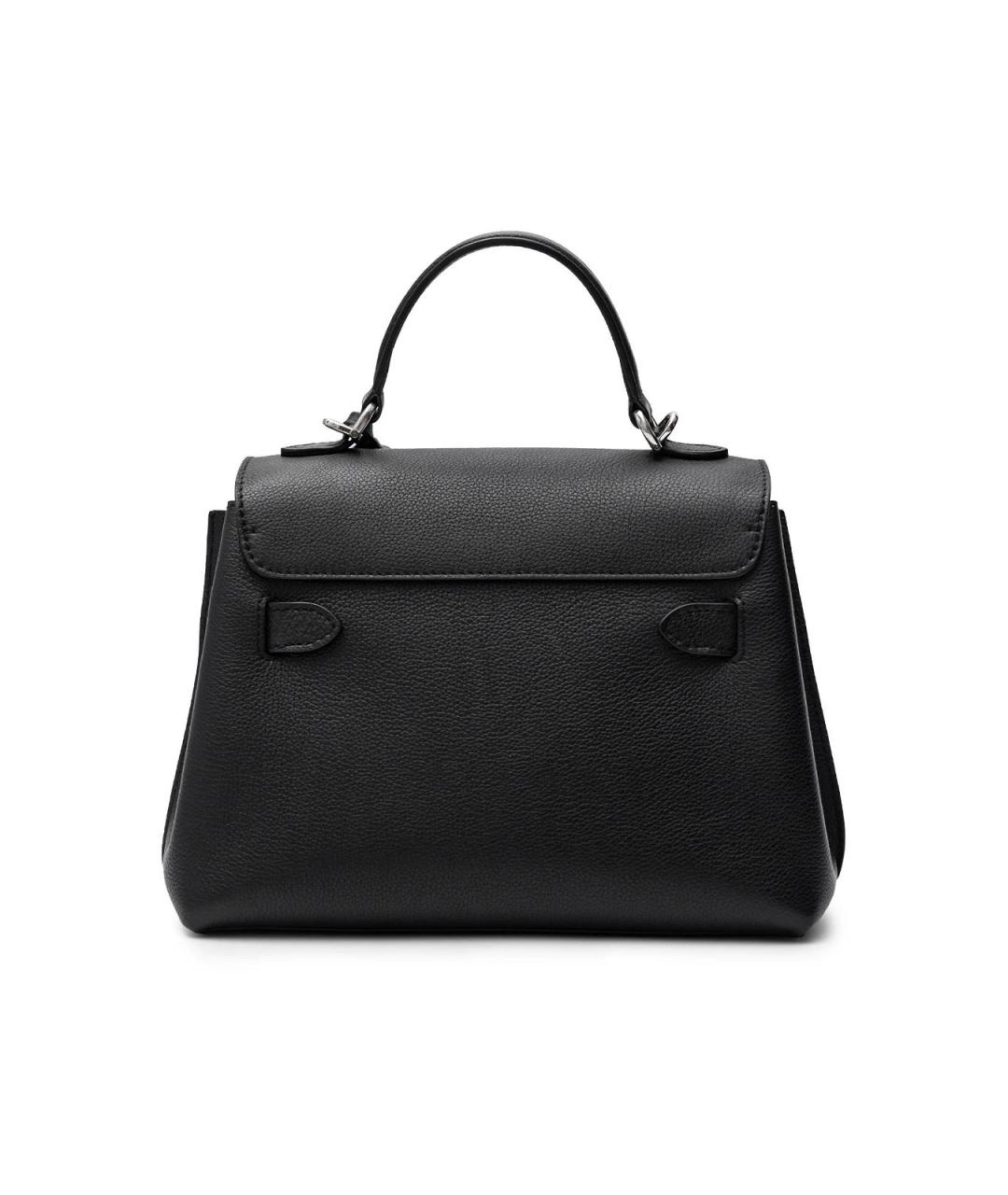 LOUIS VUITTON Черная кожаная сумка с короткими ручками, фото 3