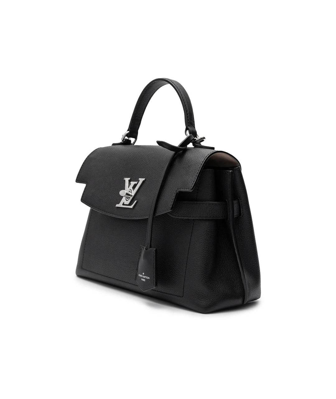 LOUIS VUITTON Черная кожаная сумка с короткими ручками, фото 2