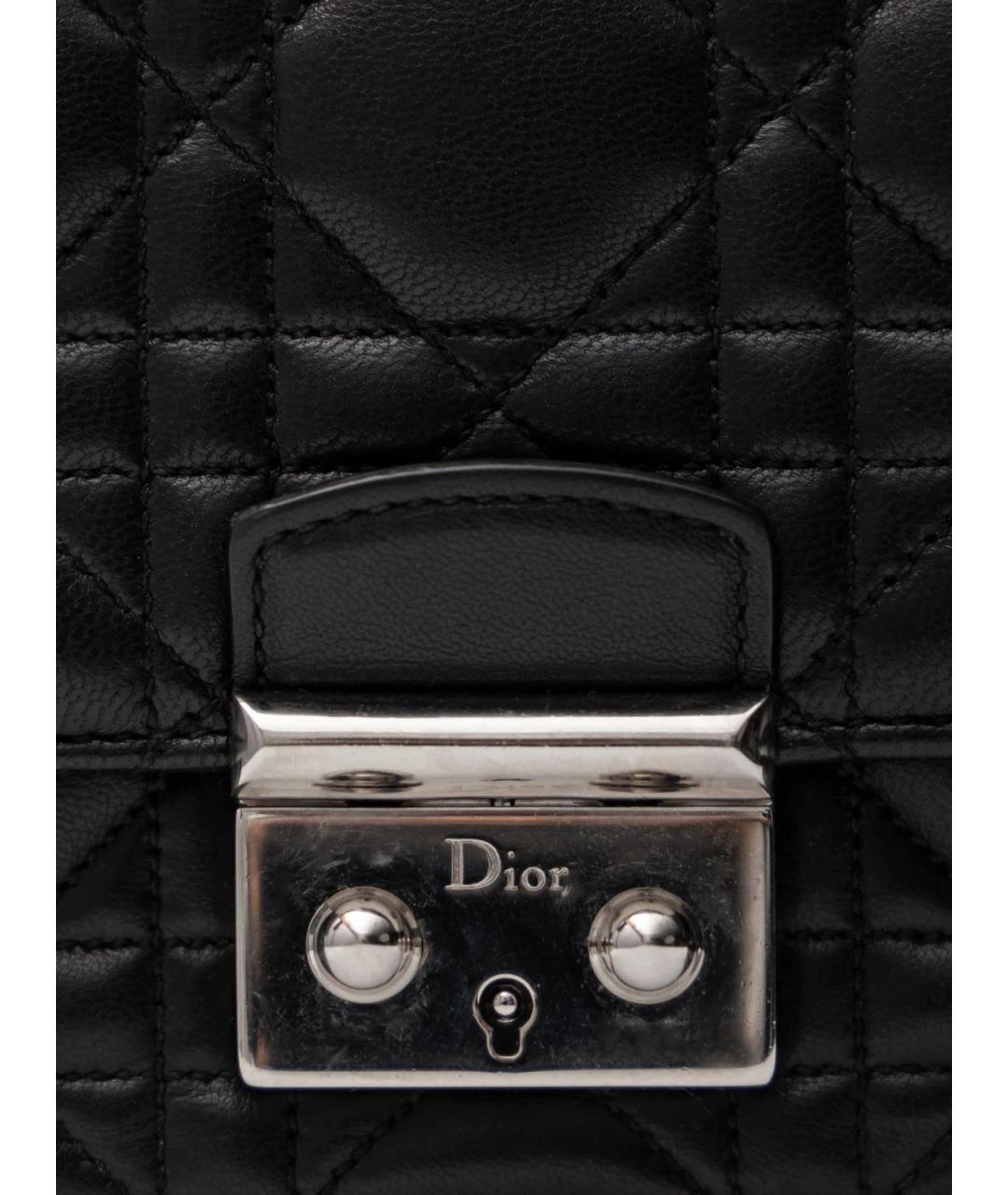 CHRISTIAN DIOR Черная кожаная сумка тоут, фото 5