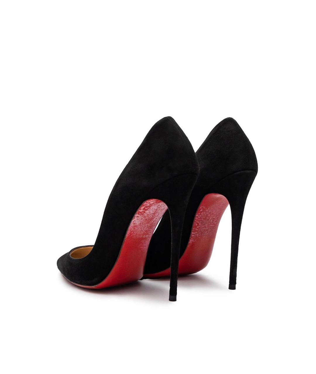 CHRISTIAN LOUBOUTIN Черные замшевые туфли, фото 3