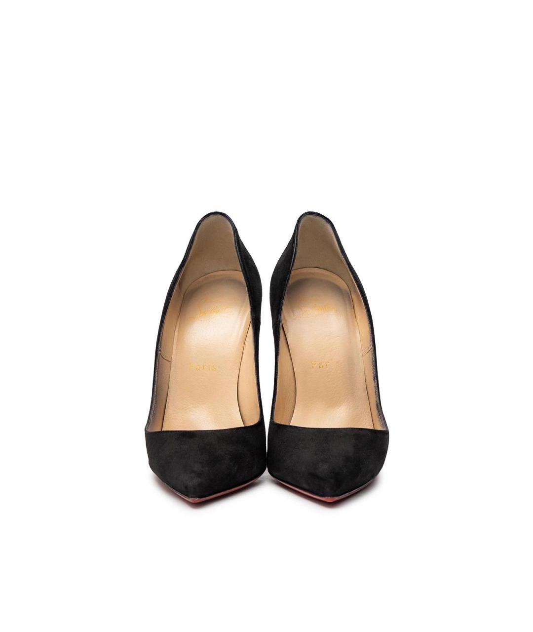 CHRISTIAN LOUBOUTIN Черные замшевые туфли, фото 4