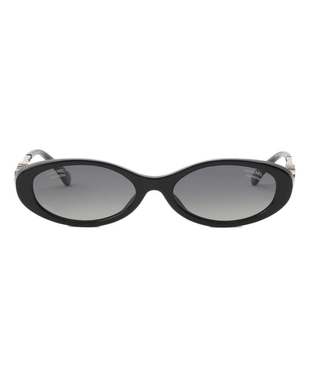 CHANEL Черные пластиковые солнцезащитные очки, фото 2