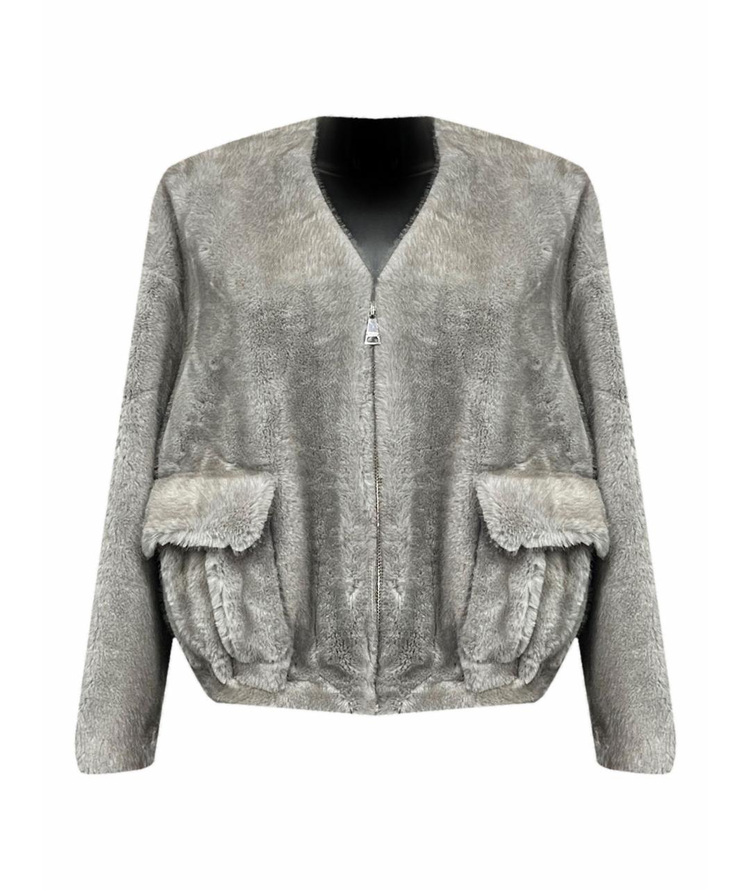 ERMANNO SCERVINO Серая меховая куртка, фото 1