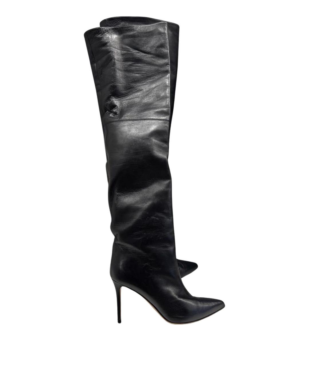 ALEXANDRE VAUTHIER Черные кожаные ботфорты, фото 1