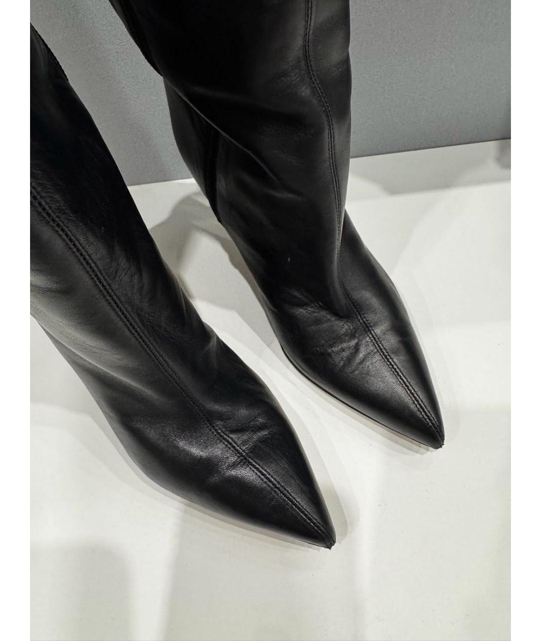 ALEXANDRE VAUTHIER Черные кожаные ботфорты, фото 6