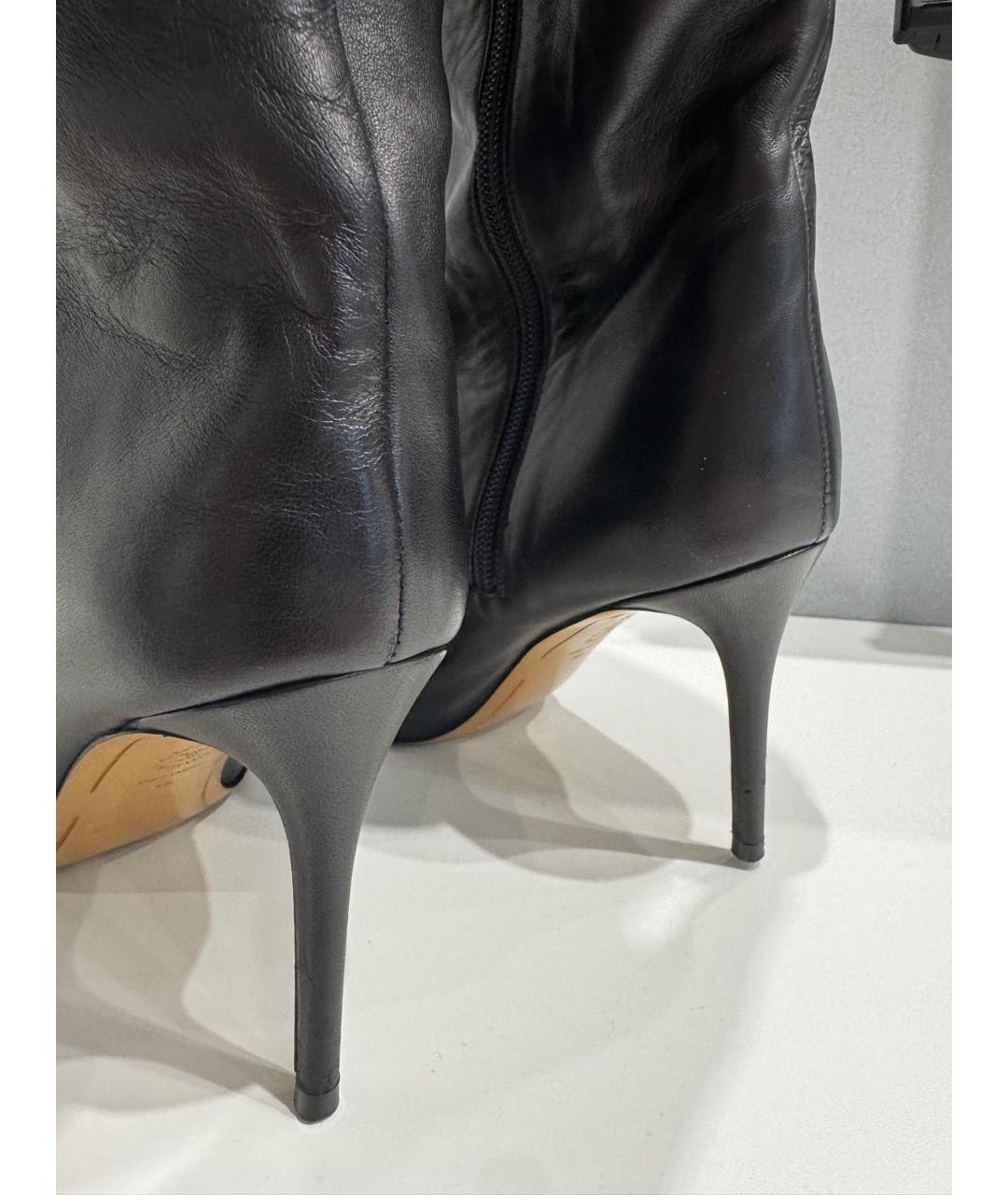 ALEXANDRE VAUTHIER Черные кожаные ботфорты, фото 7