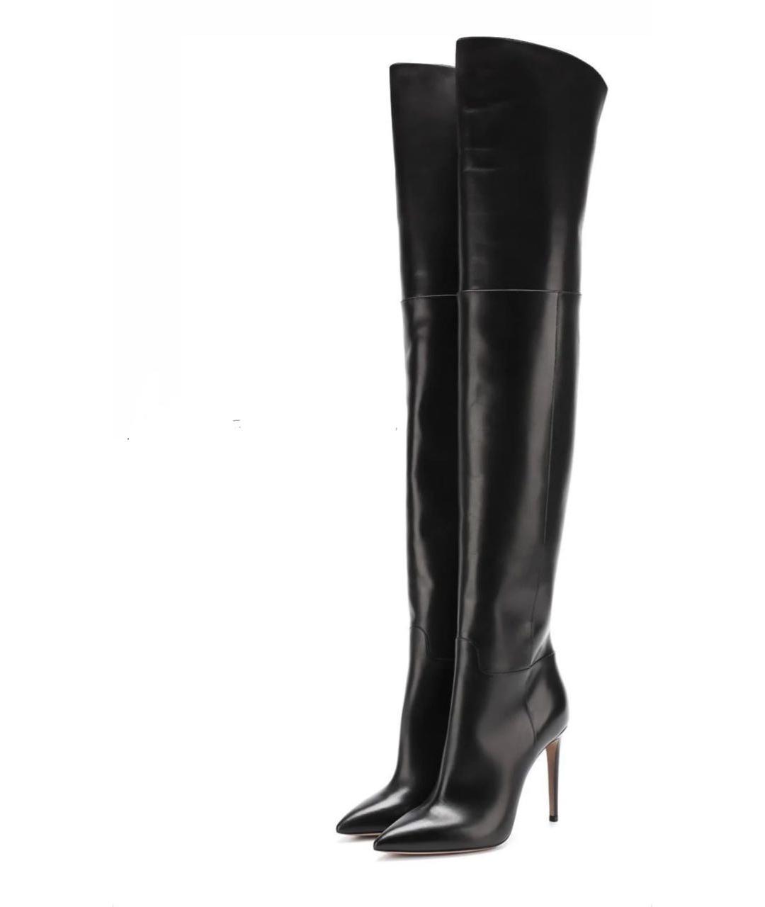 ALEXANDRE VAUTHIER Черные кожаные ботфорты, фото 2