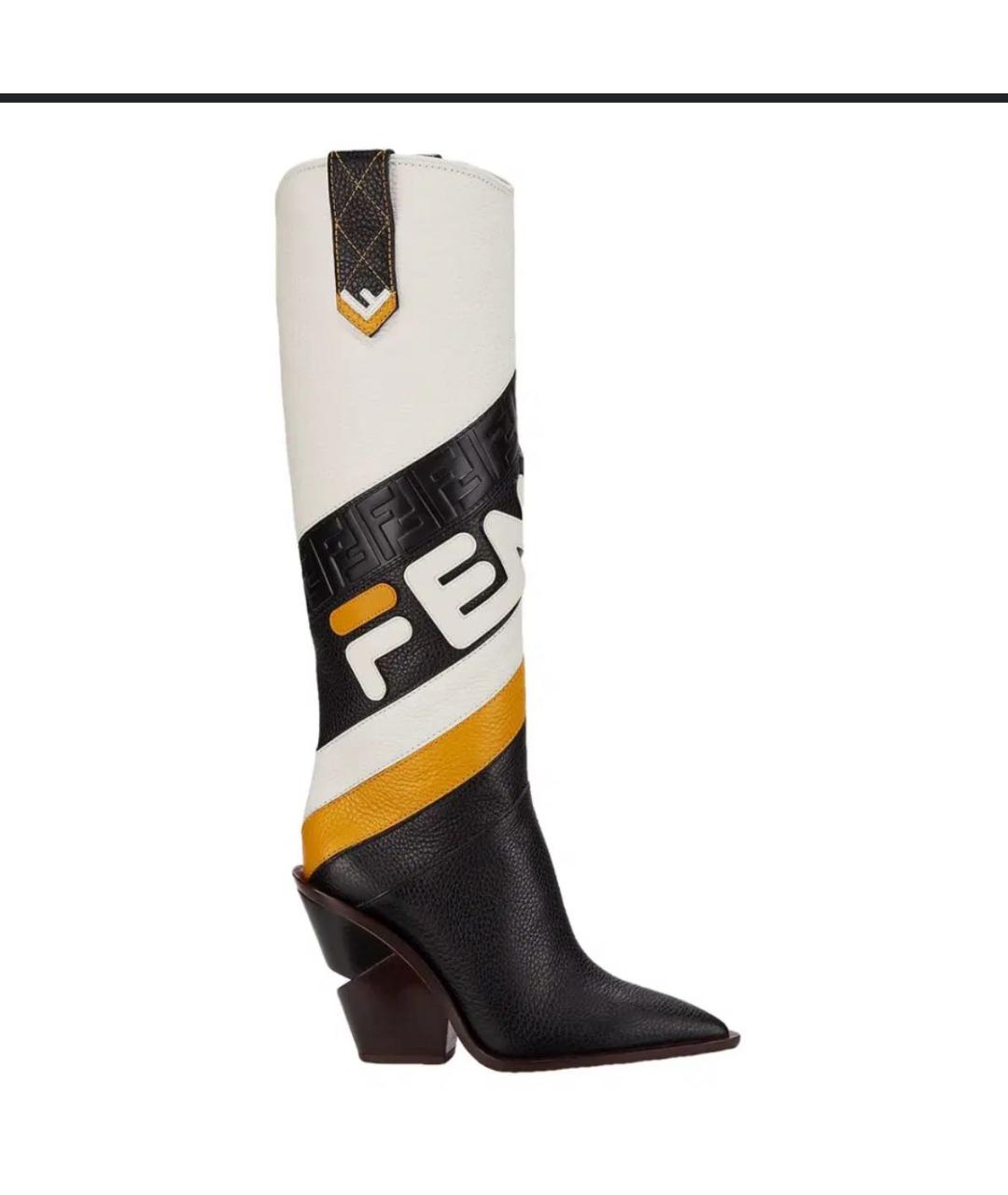 FENDI Мульти кожаные сапоги, фото 7