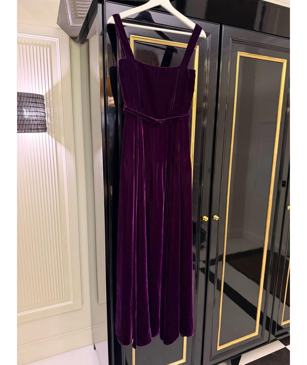 CHRISTIAN DIOR Фиолетовое бархатное вечернее платье, фото 9