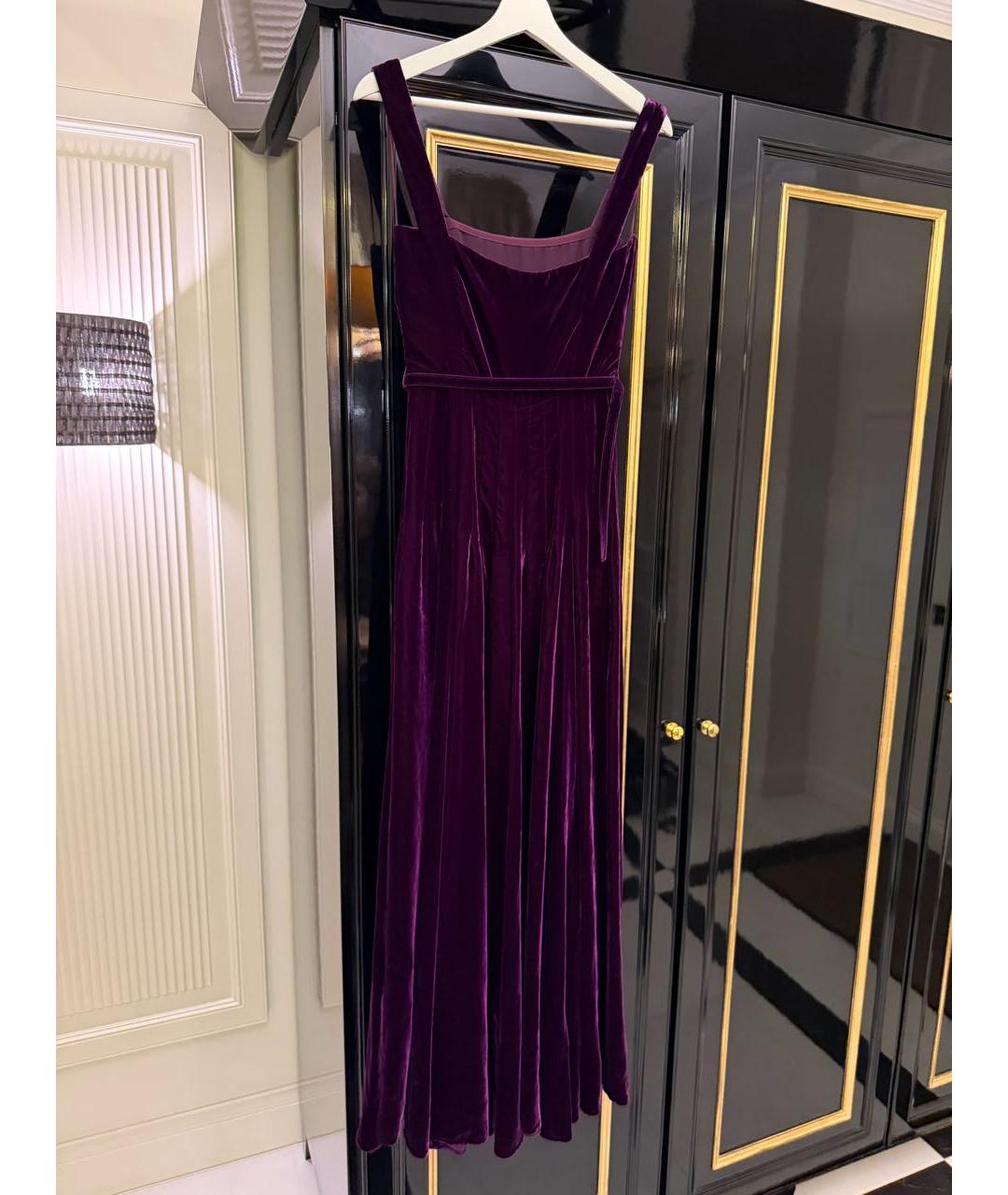 CHRISTIAN DIOR Фиолетовое бархатное вечернее платье, фото 6