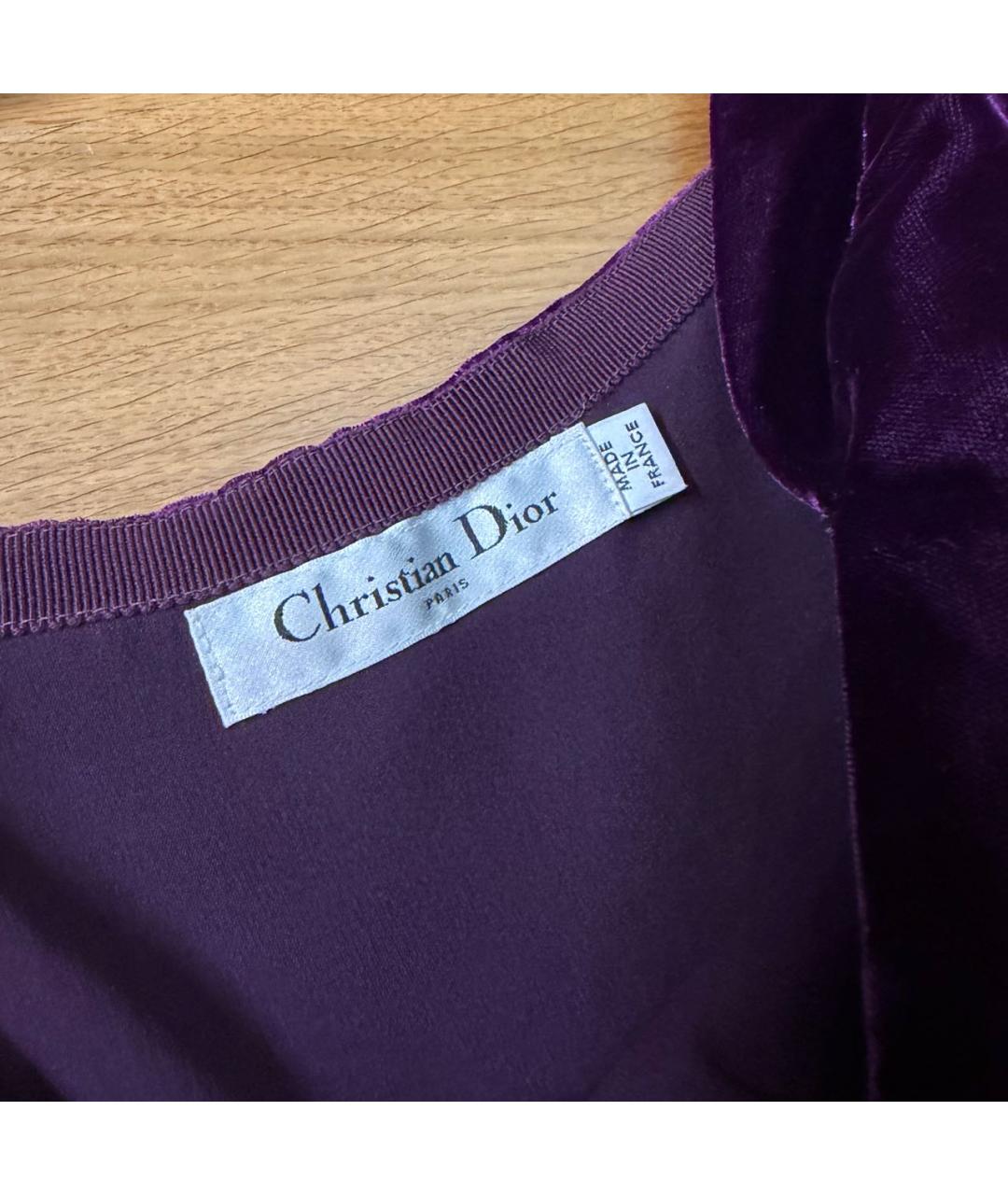 CHRISTIAN DIOR Фиолетовое бархатное вечернее платье, фото 7