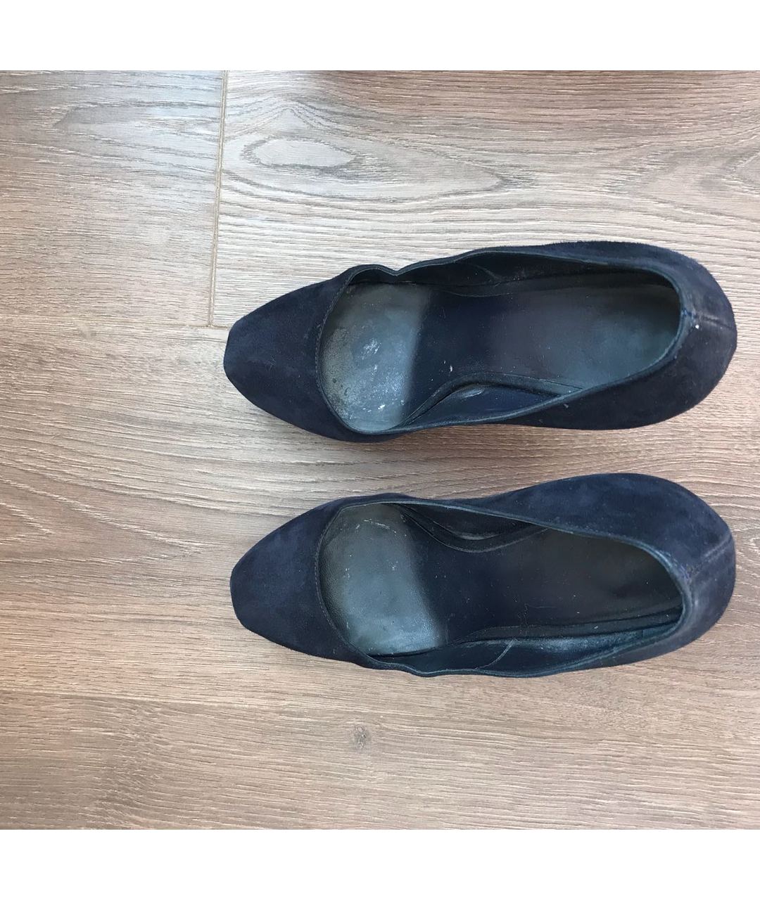 SAINT LAURENT Темно-синие замшевые туфли, фото 3