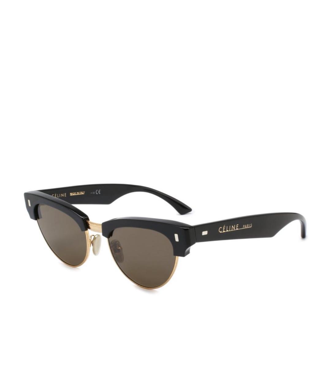 CELINE PRE-OWNED Черные металлические солнцезащитные очки, фото 2