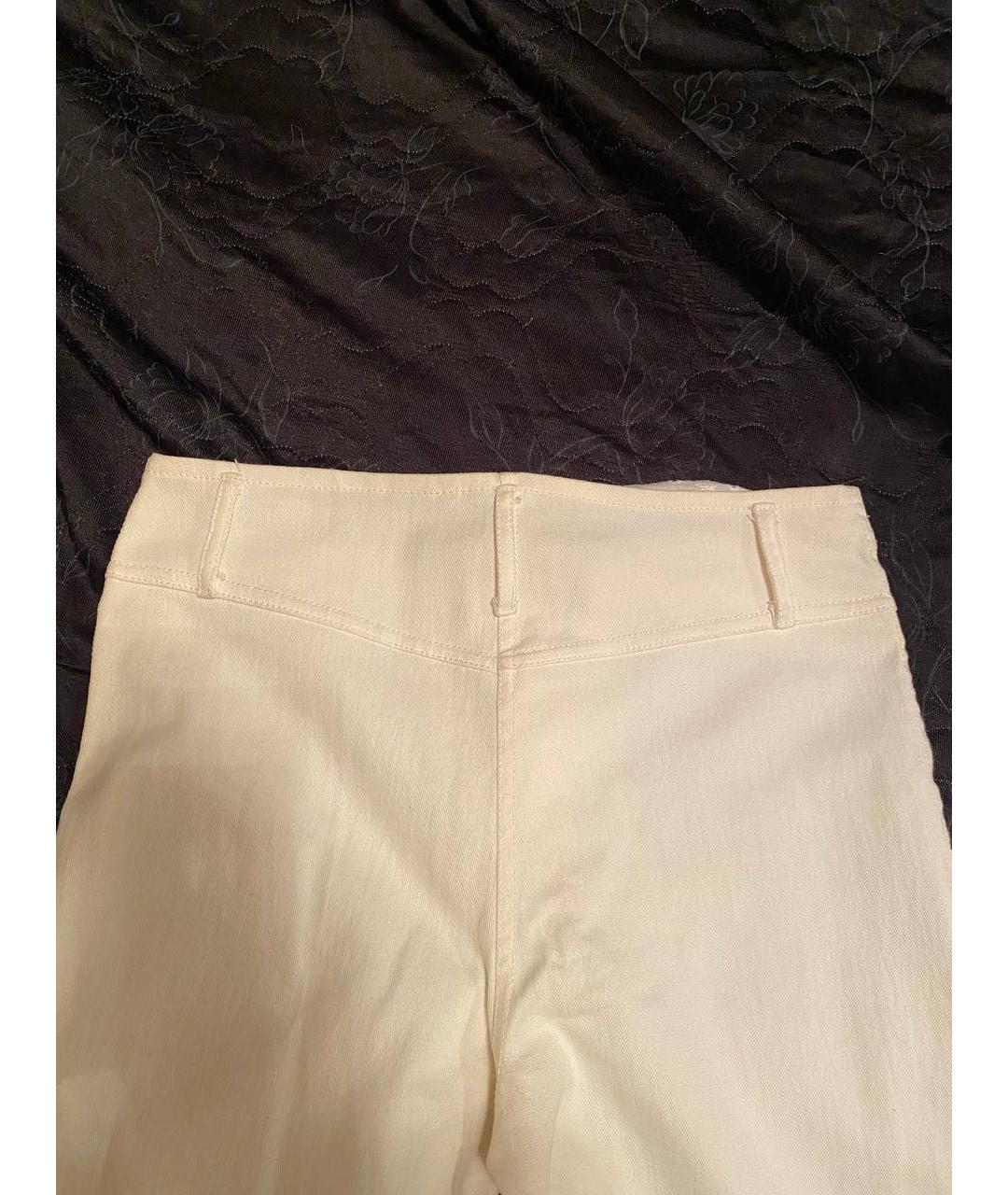 ALEXANDER MCQUEEN Белые хлопковые джинсы клеш, фото 2