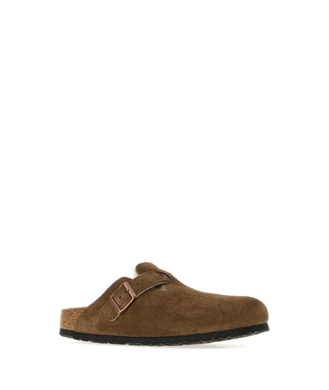 BIRKENSTOCK Коричневые замшевые мюли, фото 2