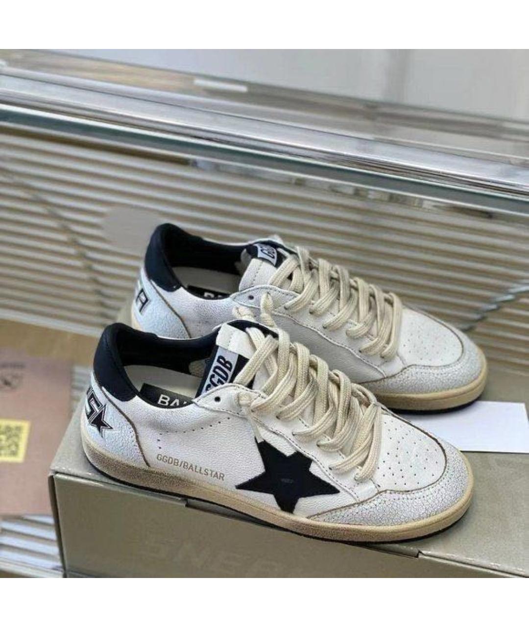 GOLDEN GOOSE Белые кожаные кеды, фото 6