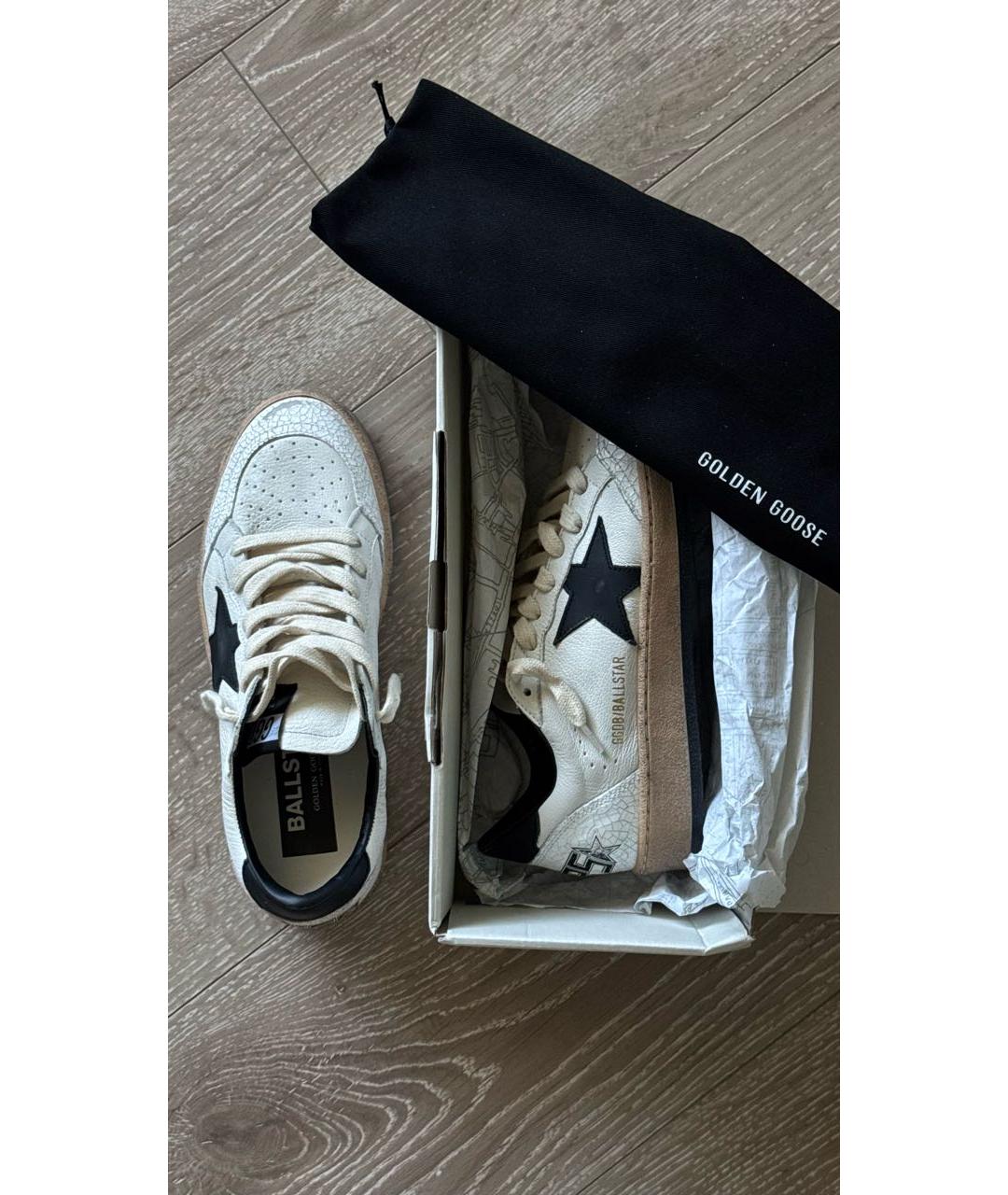 GOLDEN GOOSE Белые кожаные кеды, фото 8
