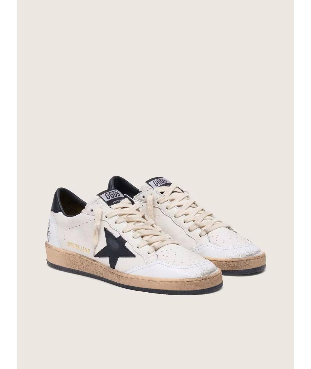 GOLDEN GOOSE Белые кожаные кеды, фото 2