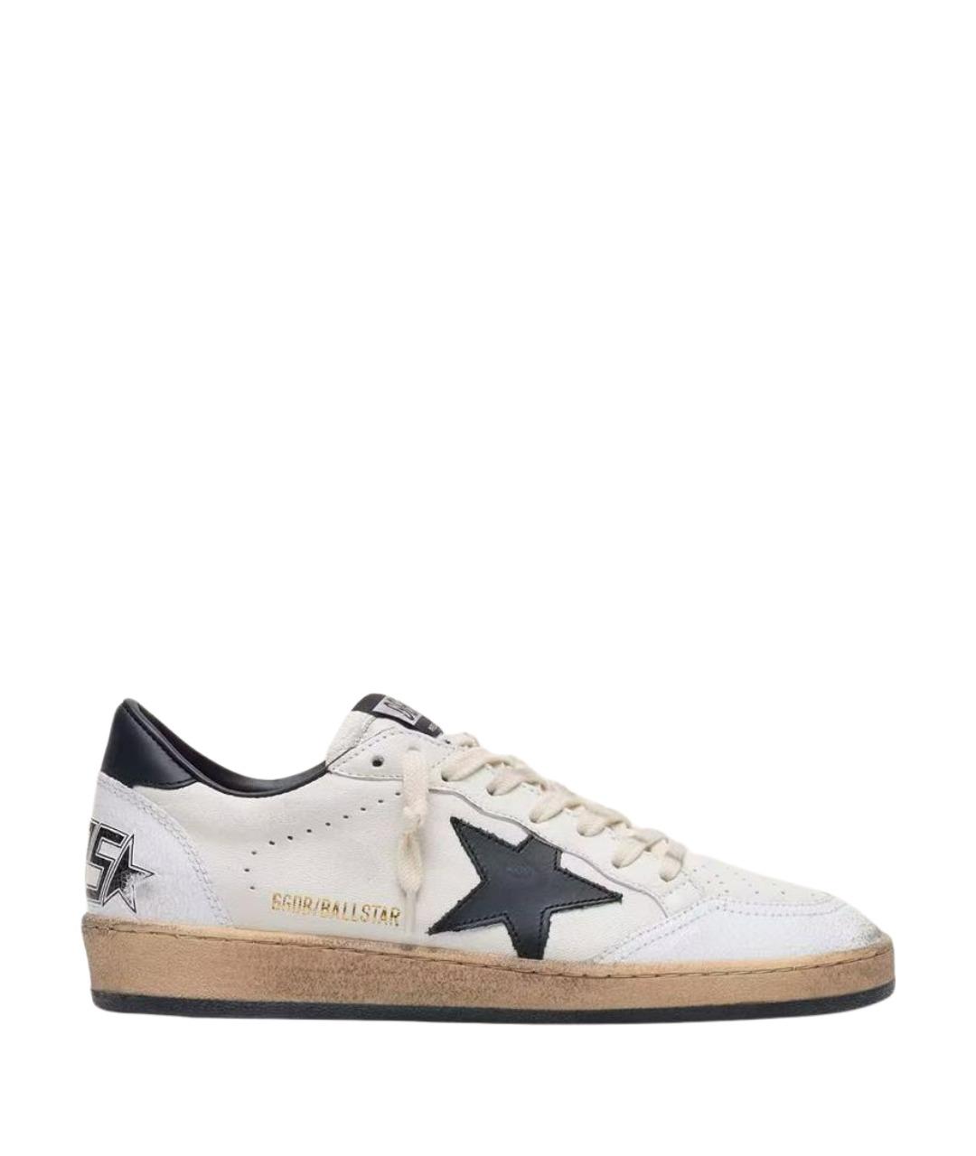 GOLDEN GOOSE Белые кожаные кеды, фото 1