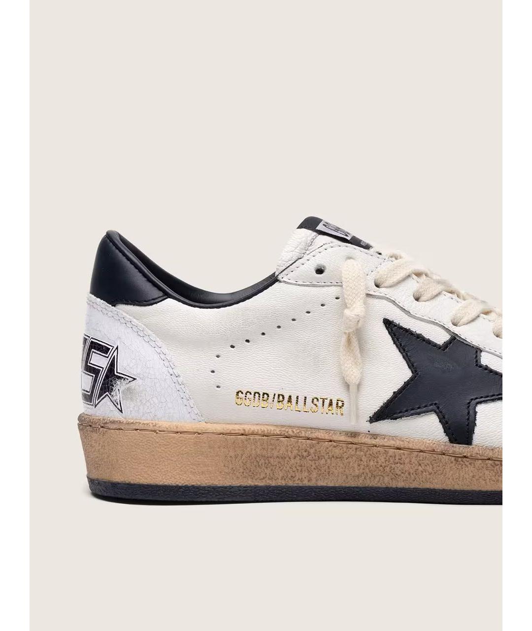 GOLDEN GOOSE Белые кожаные кеды, фото 4
