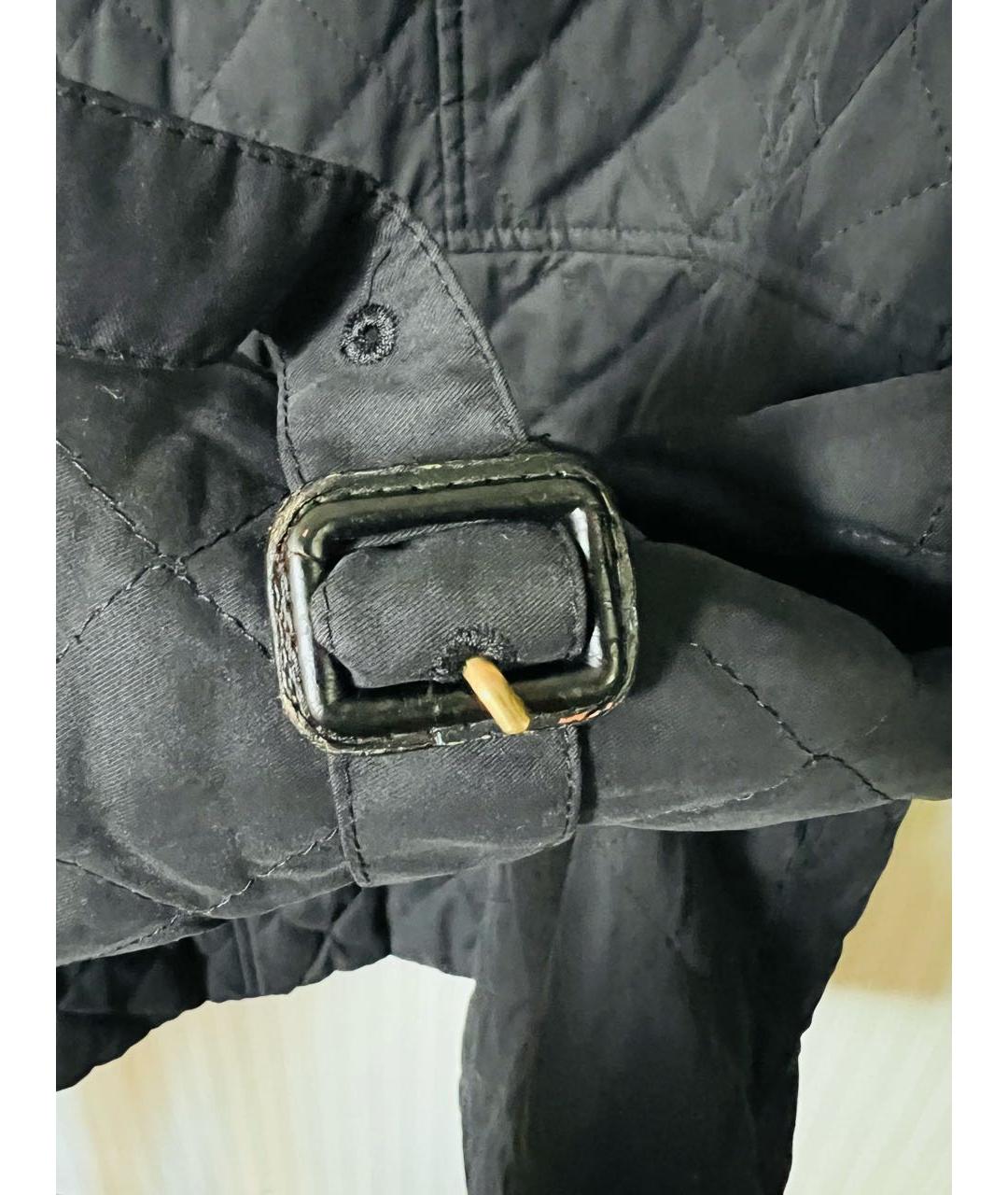 BURBERRY Черная полиэстеровая куртка, фото 8
