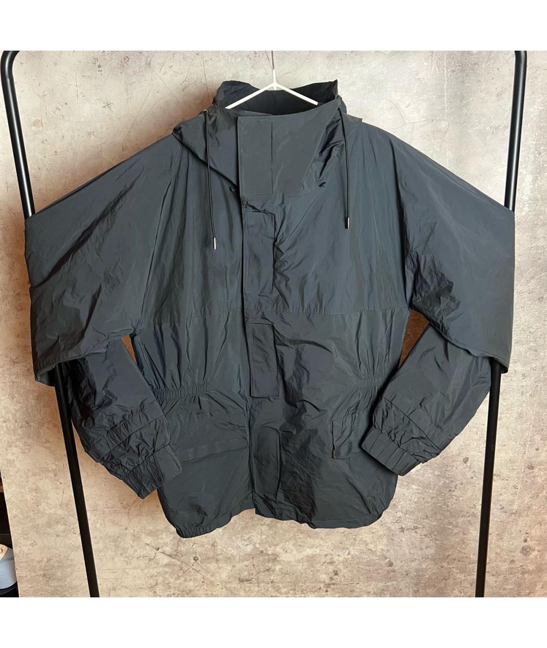 JIL SANDER Антрацитовая полиэстеровая куртка, фото 2