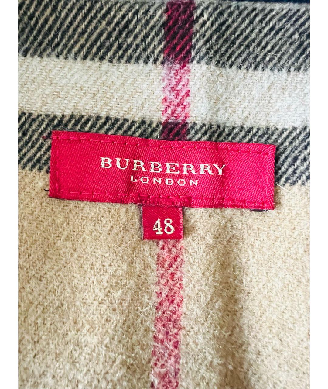BURBERRY Темно-синее шерстяное пальто, фото 3