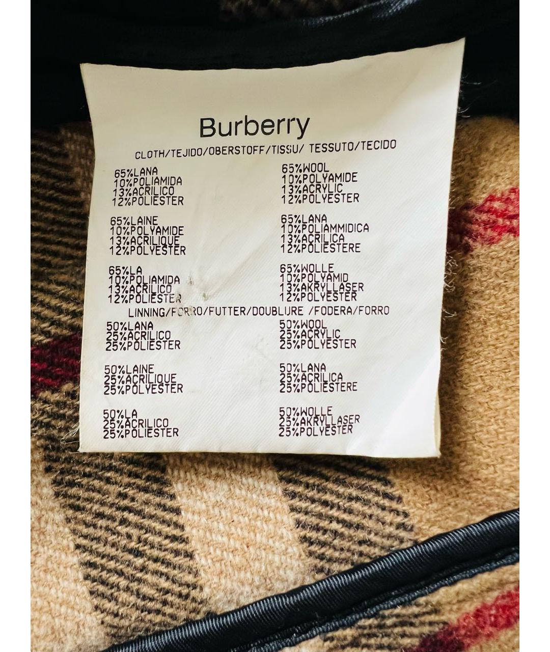 BURBERRY Темно-синее шерстяное пальто, фото 6