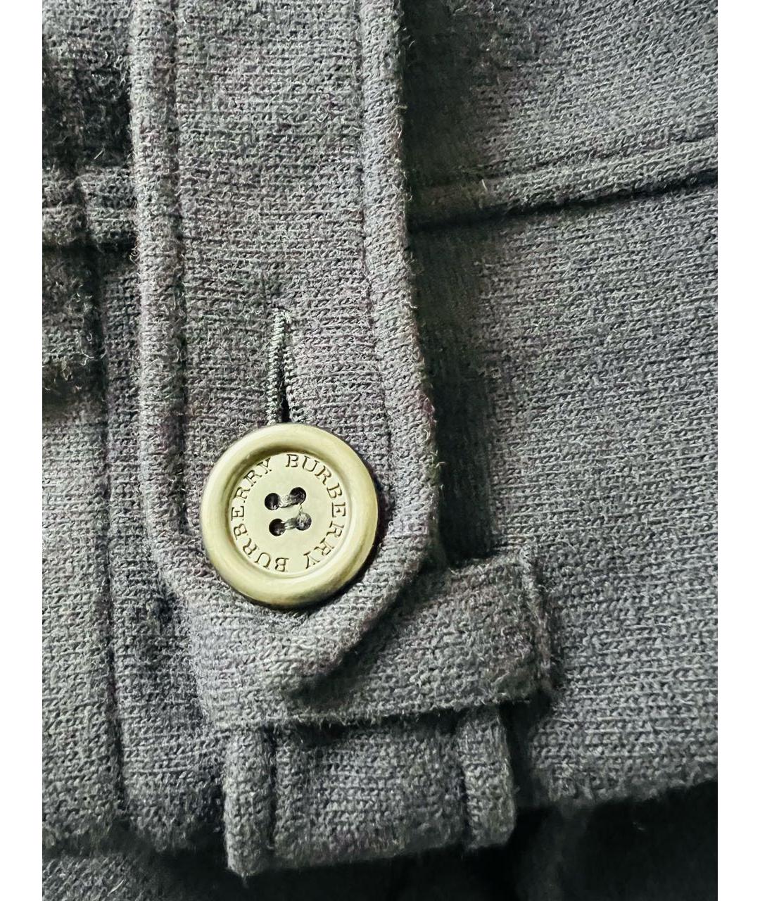 BURBERRY Темно-синее шерстяное пальто, фото 5