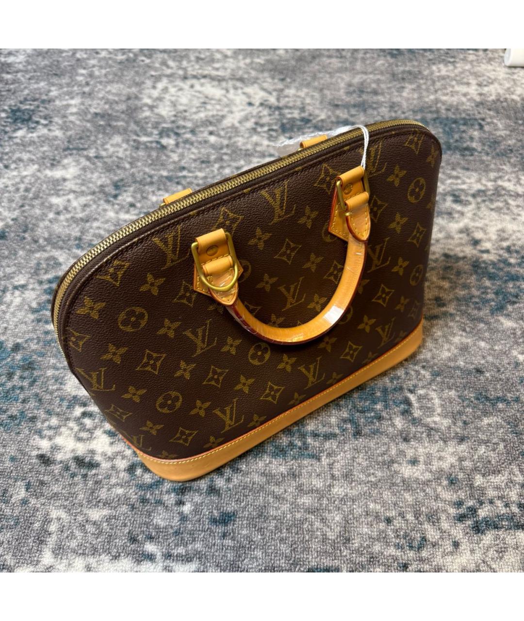 LOUIS VUITTON Коричневая сумка с короткими ручками из канвы, фото 2