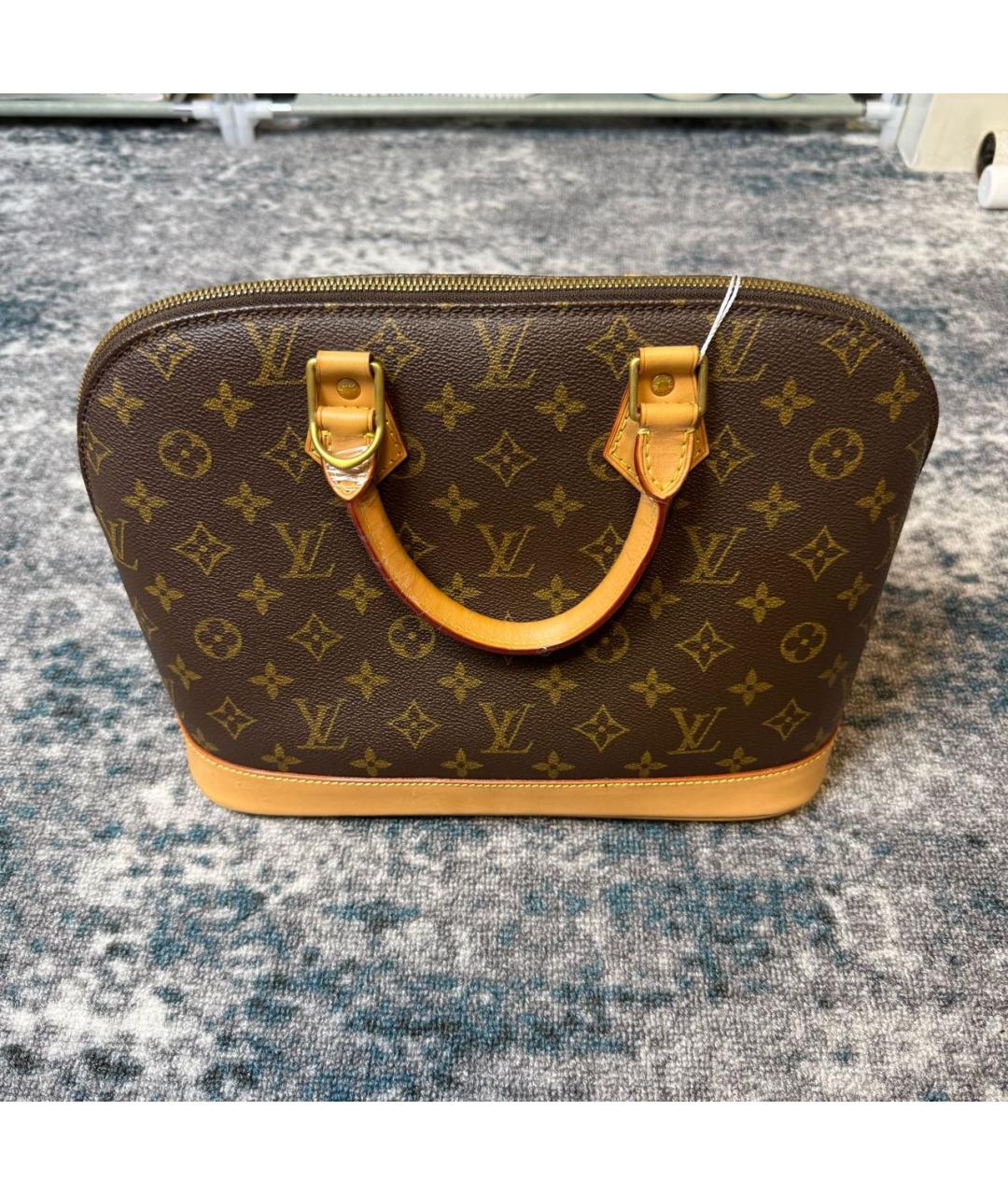 LOUIS VUITTON Коричневая сумка с короткими ручками из канвы, фото 9