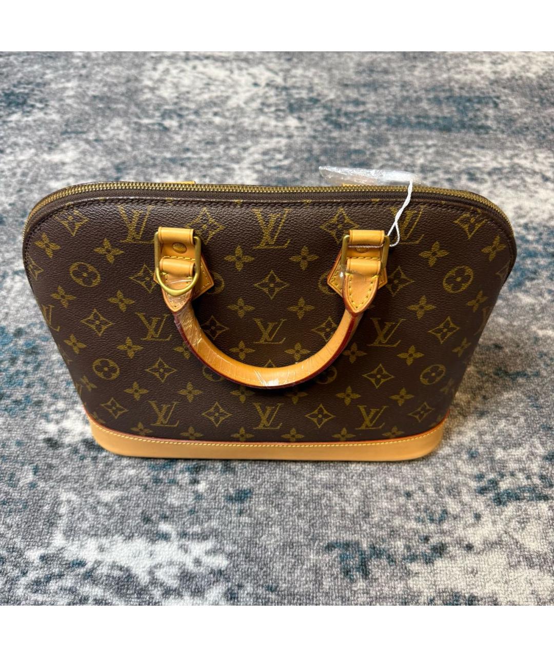 LOUIS VUITTON Коричневая сумка с короткими ручками из канвы, фото 3