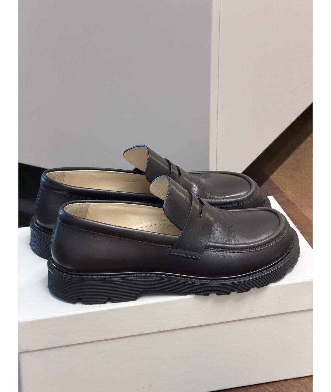 LOEWE Черные кожаные лоферы, фото 6