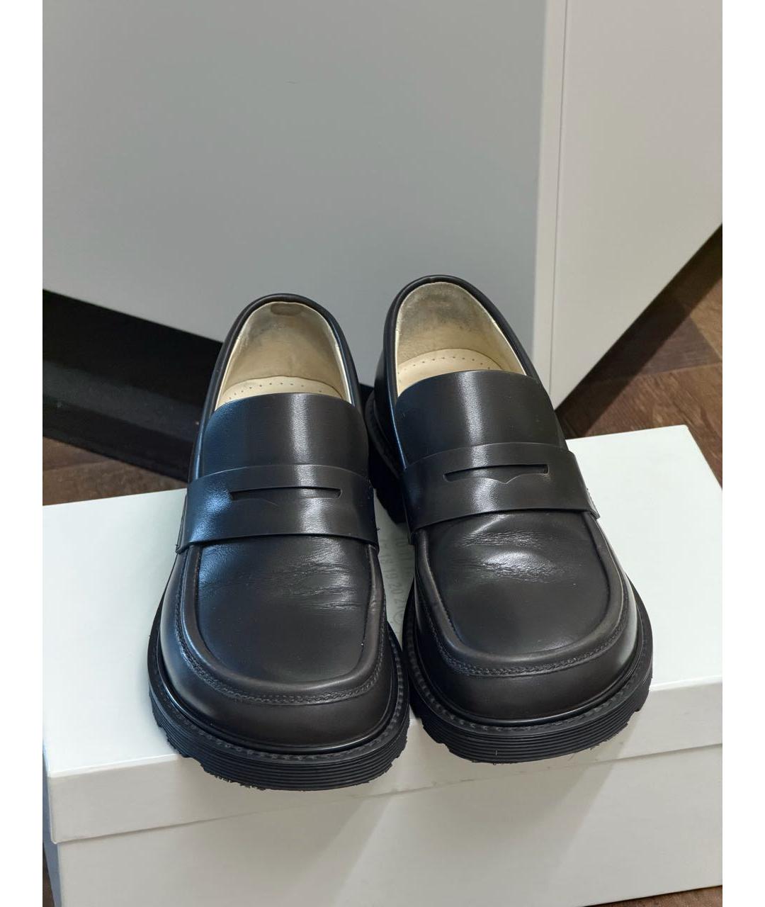 LOEWE Черные кожаные лоферы, фото 2