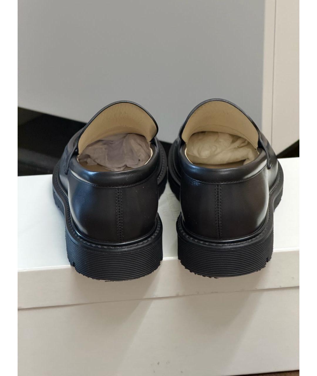 LOEWE Черные кожаные лоферы, фото 4