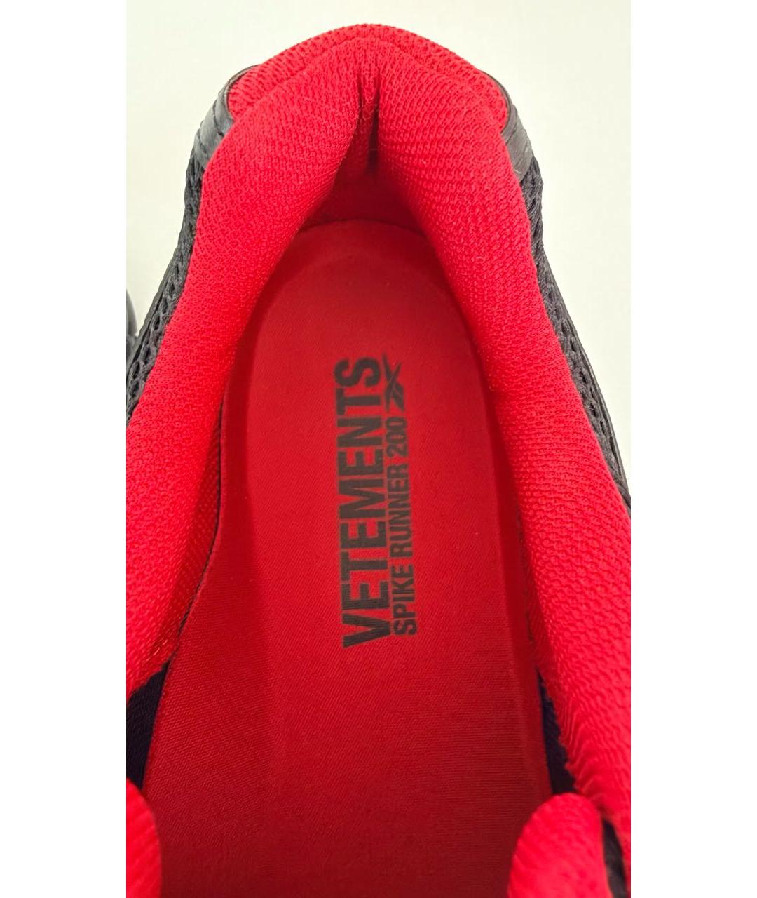 VETEMENTS Черные низкие кроссовки / кеды, фото 6
