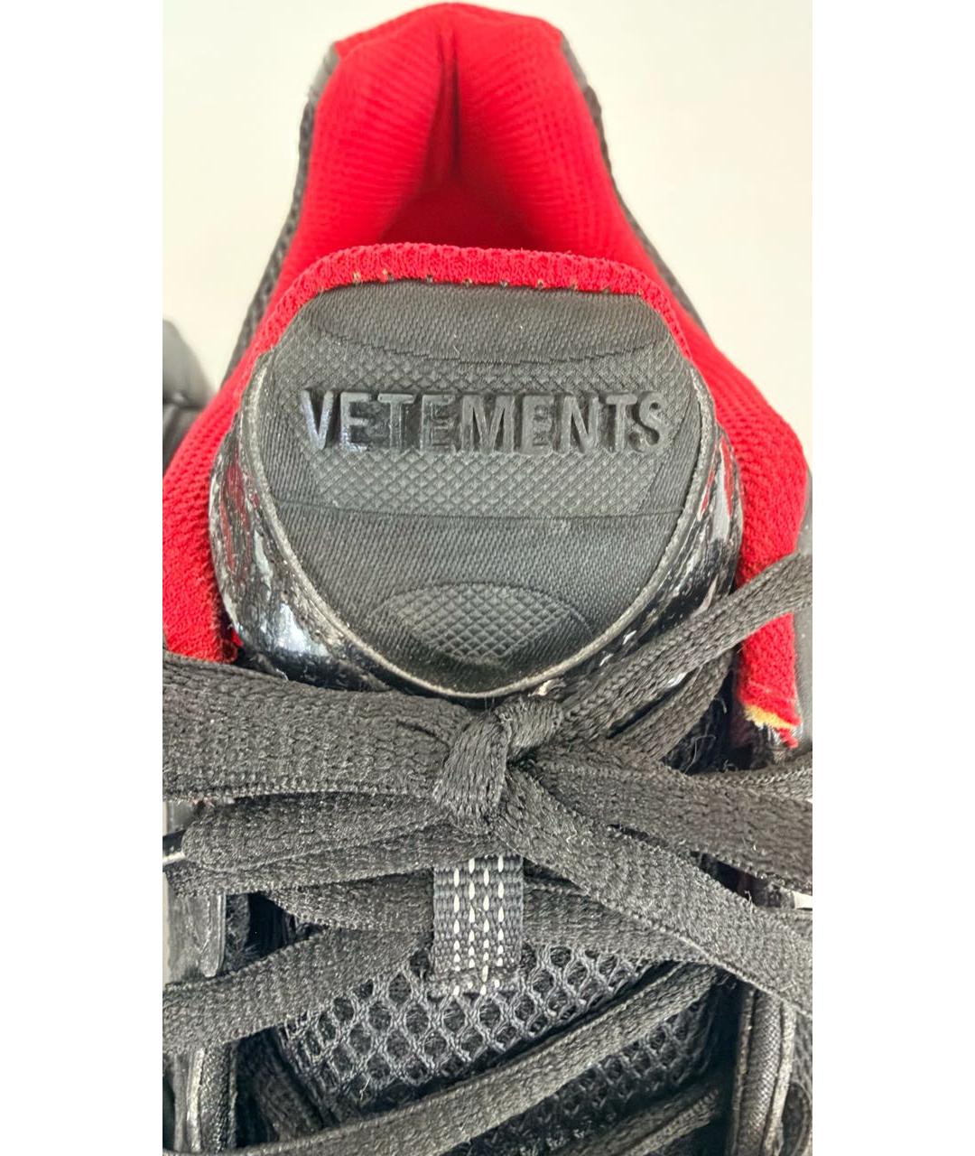 VETEMENTS Черные низкие кроссовки / кеды, фото 4