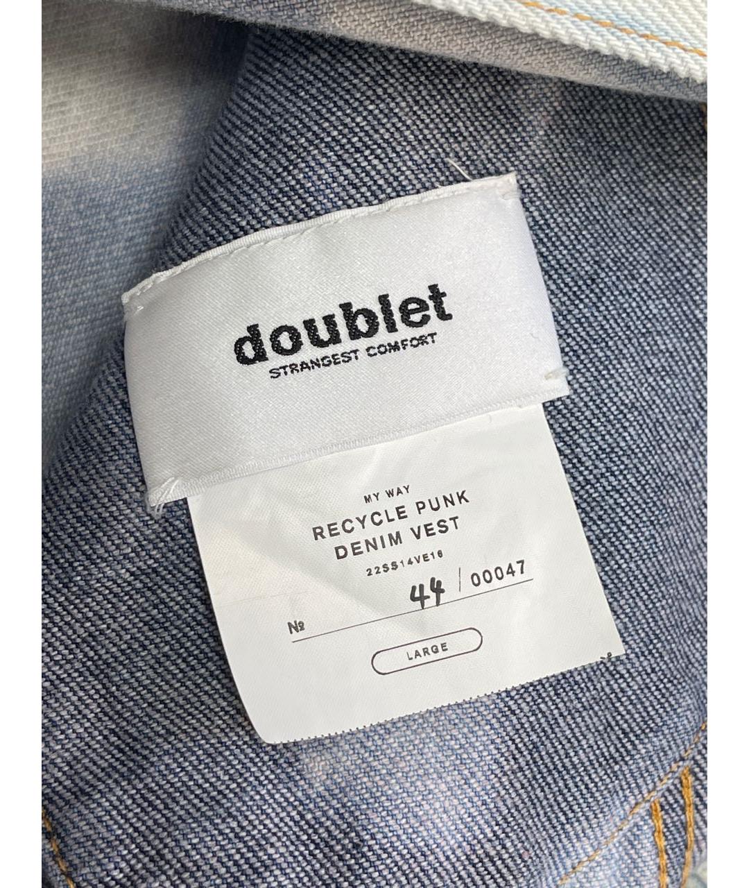 DOUBLET Синий деним жилет, фото 6