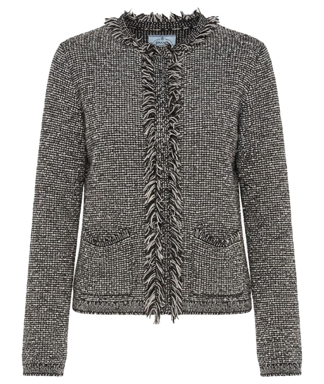 PRADA Серый шерстяной жакет/пиджак, фото 1