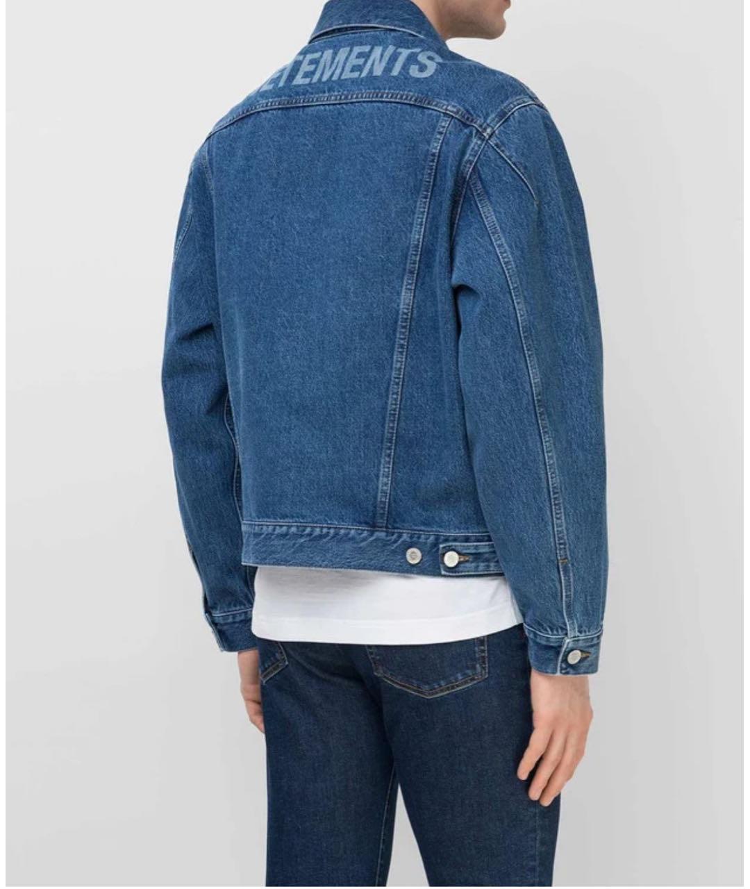 VETEMENTS Синяя деним куртка, фото 8