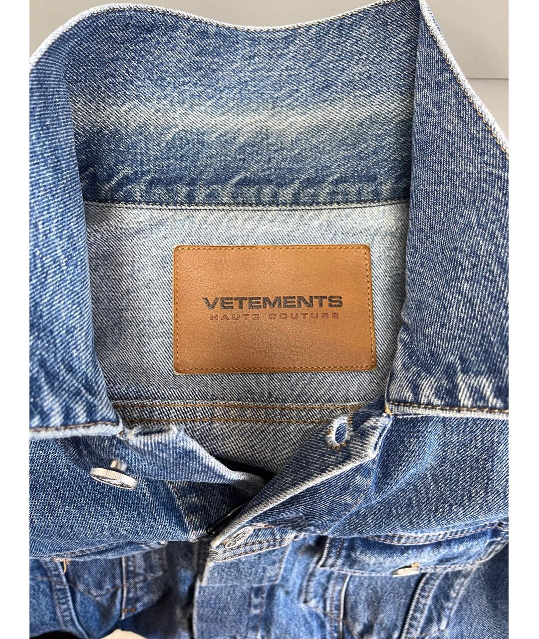 VETEMENTS Синяя деним куртка, фото 2